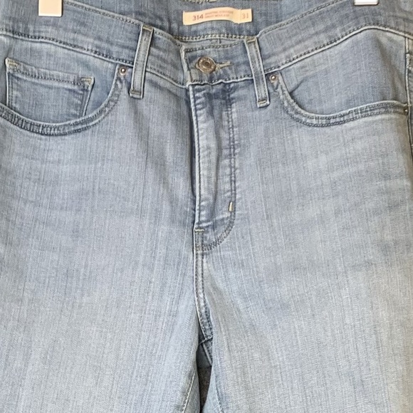 Levis 314 Shaping Straight Light Wash 31W/32L Stretchy Denim Jeans High Rise 70s - Picture 13 of 15